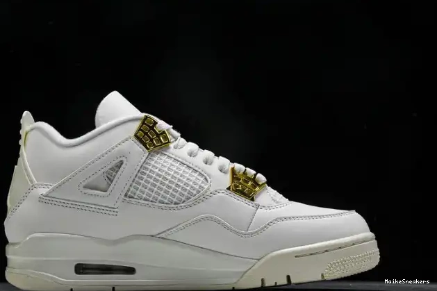 MaikeSneakers Gold Metallic Jordan 4 Retro AQ9129-170 0426